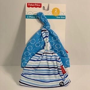 Fisher Price 2-Piece Baby Boy Cap Set One Size